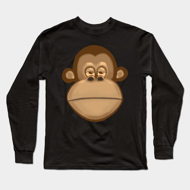 Meh Monkey Long Sleeve T-Shirt by ckandrus